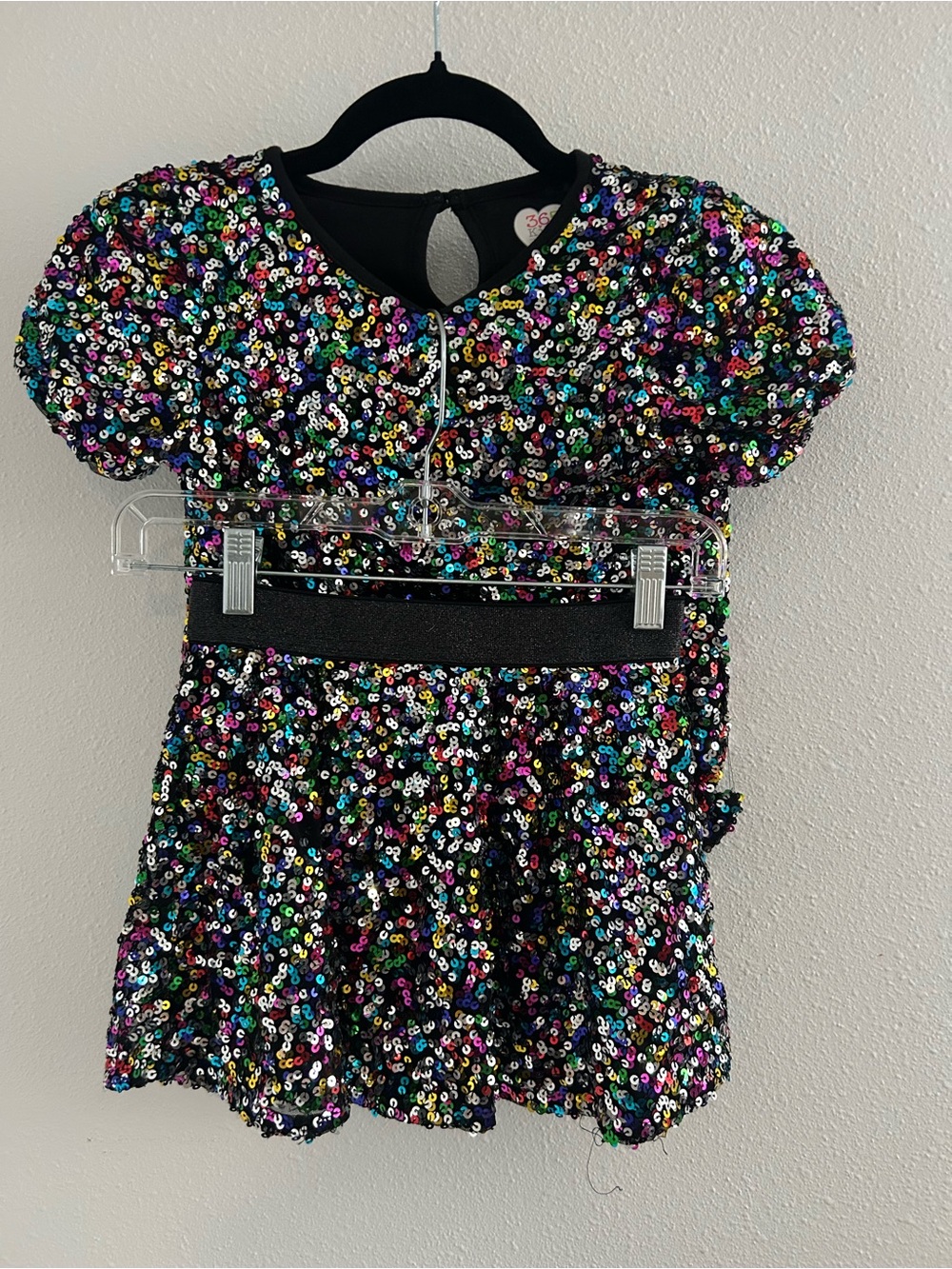 365Kids Multicolor Sequin Girls Skirt and Top Set